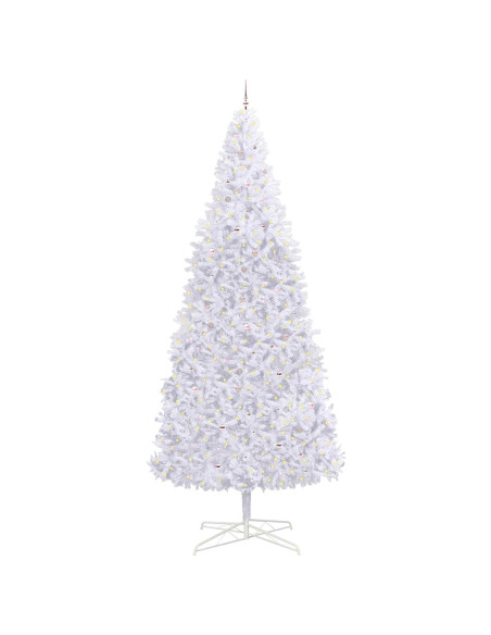 Albero di Natale artificiale Bianco 400 cm PVC e Acciaio