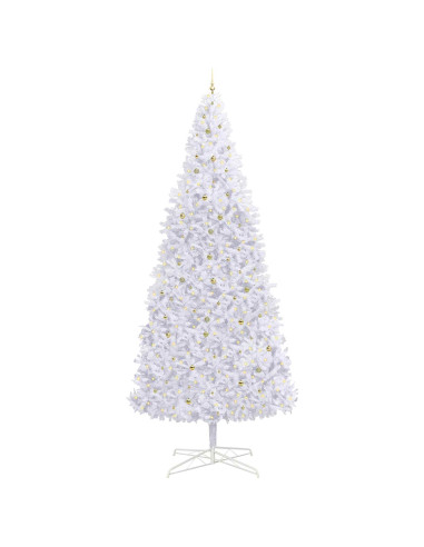 Albero di Natale artificiale Bianco 400 cm PVC e Acciaio