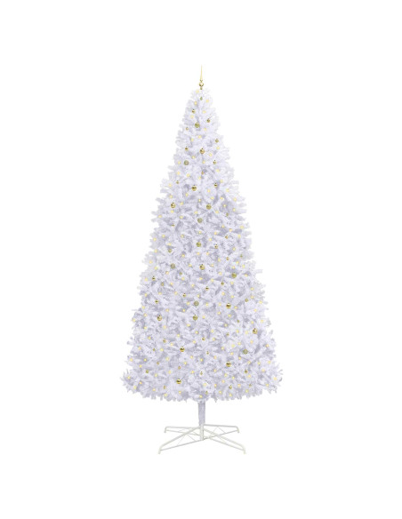 Albero di Natale artificiale Bianco 400 cm PVC e Acciaio