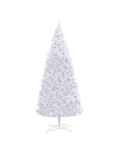 Albero di Natale artificiale Bianco 400 cm PVC e Acciaio