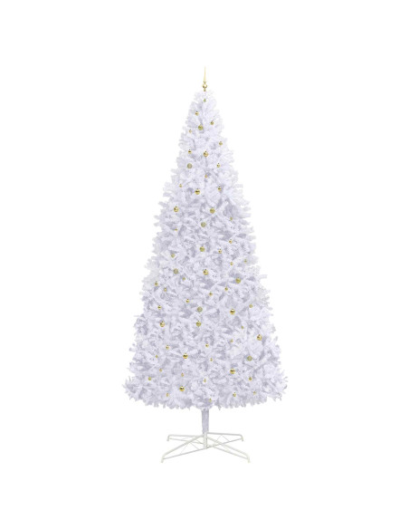 Albero di Natale artificiale Bianco 400 cm PVC e Acciaio