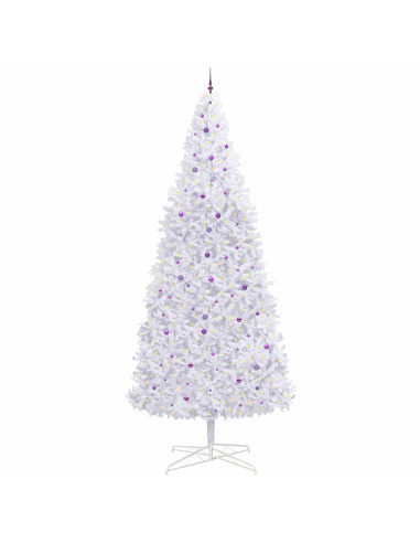 Albero di Natale artificiale Bianco 400 cm PVC e Acciaio