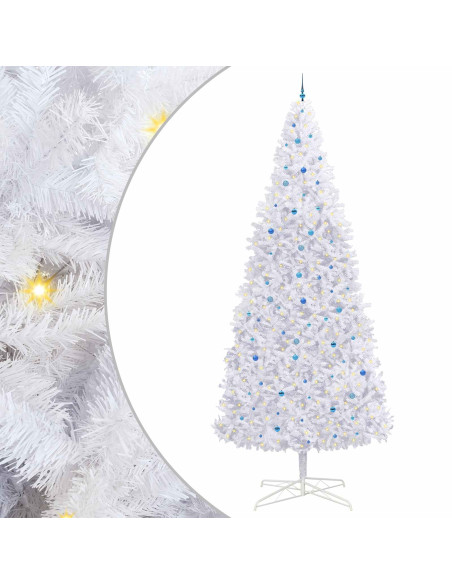 Albero di Natale artificiale Bianco 400 cm PVC e Acciaio