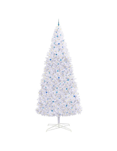 Albero di Natale artificiale Bianco 400 cm PVC e Acciaio