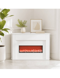 Camino con striscia LED Bianco 95 x 42,5 x 60 cm