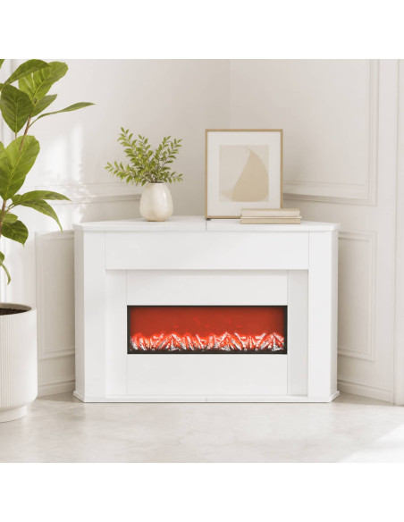 Camino con striscia LED Bianco 95 x 42,5 x 60 cm