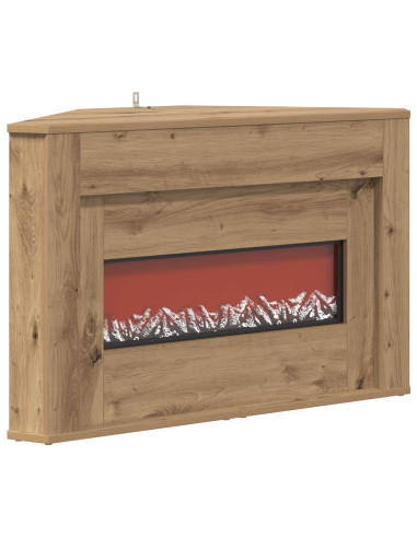 Camino con striscia LED Rovere Artigianale 95 x 42,5 x 60 cm