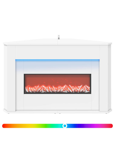 Camino con striscia LED Bianco 95 x 42,5 x 60 cm