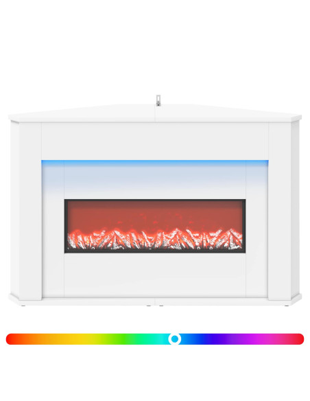 Camino con striscia LED Bianco 95 x 42,5 x 60 cm