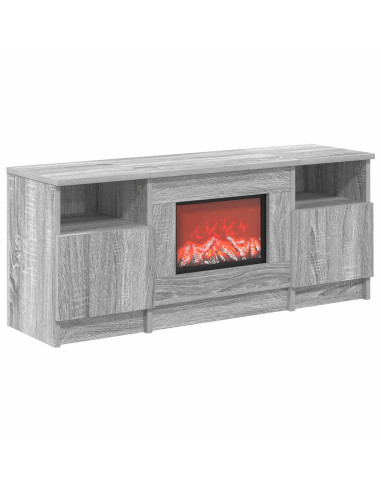 Caminetto elettrico Sonoma grigio 98 x 28,5 x 40,5 cm
