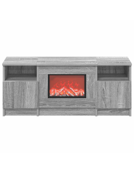 Caminetto elettrico Sonoma grigio 98 x 28,5 x 40,5 cm