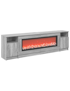 Caminetto elettrico Sonoma grigio 165 x 28,5 x 47 cm 2