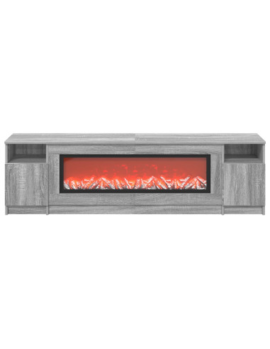 Caminetto elettrico Sonoma grigio 165 x 28,5 x 47 cm