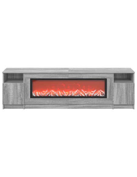Caminetto elettrico Sonoma grigio 165 x 28,5 x 47 cm