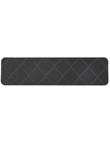 Tappeti per scale 15 pz 76 x 20 cm Grigio Scuro Poliestere