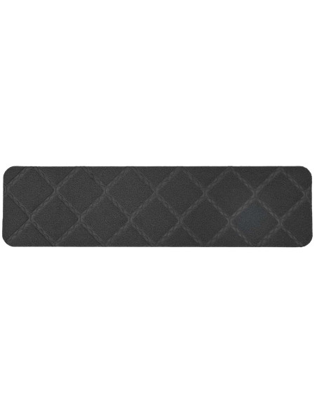 Tappeti per scale 15 pz 76 x 20 cm Grigio Scuro Poliestere