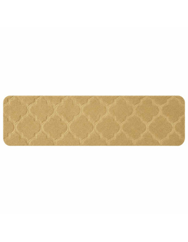 Tappeti per scale 15 pz 76 x 20 cm Beige Poliestere