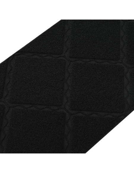 Tappeti per scale 15 pz 76 x 20 cm Nero Poliestere Rettangolare