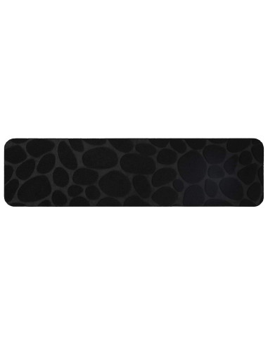 Tappeti per scale 15 pz 76 x 20 cm Nero Poliestere Rettangolare