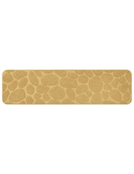 Tappeti per scale 15 pz 76 x 20 cm Beige Poliestere