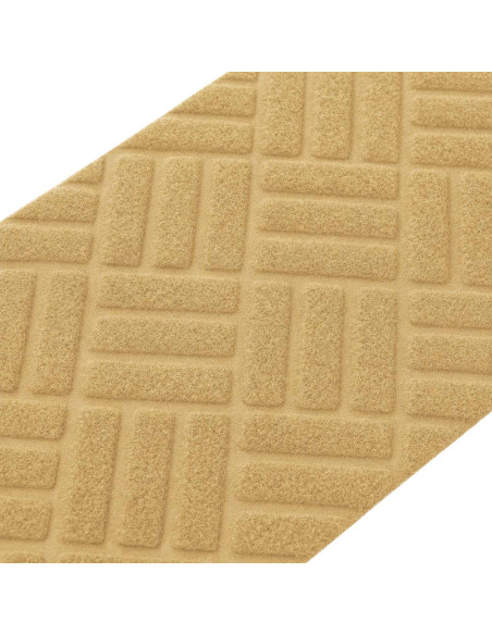 Tappeti per scale 15 pz 76 x 20 cm Beige Poliestere