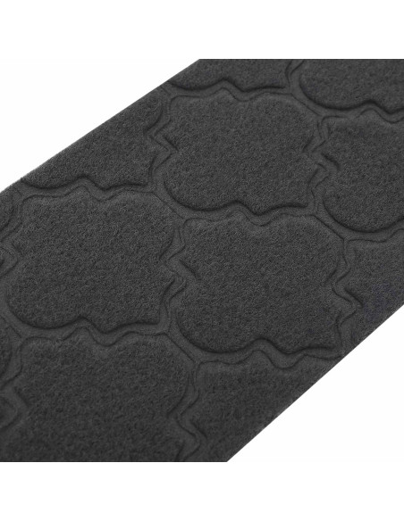 Tappeti per scale 15 pz 76 x 20 cm Grigio Scuro Poliestere