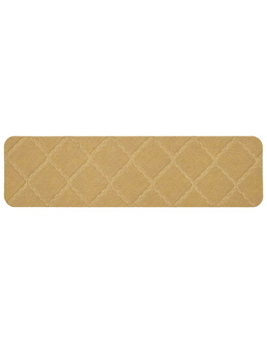 Tappeti per scale 15 pz 76 x 20 cm Beige Poliestere