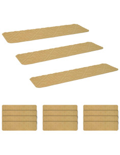 Tappeti per scale 15 pz 76 x 20 cm Beige Poliestere 2