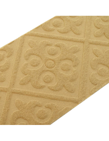 Tappeti per scale 15 pz 76 x 20 cm Beige Poliestere