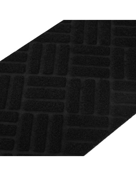 Tappeti per scale 15 pz 76 x 20 cm Nero Poliestere Rettangolare
