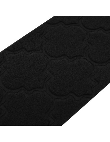 Tappeti per scale 15 pz 76 x 20 cm Nero Poliestere Rettangolare