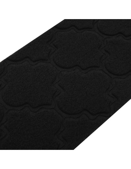 Tappeti per scale 15 pz 76 x 20 cm Nero Poliestere Rettangolare