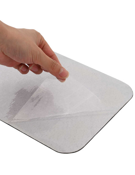 Tappeti per scale 15 pz 76 x 20 cm Nero Poliestere Rettangolare