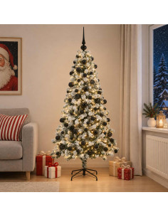 Albero di Natale Artificiale con Palline 240 cm 300 LED