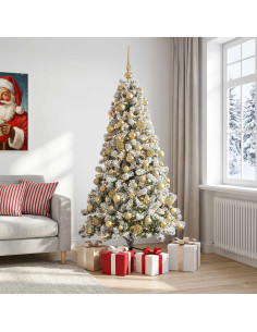 Albero di Natale Artificiale con Palline 240 cm 300 LED