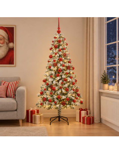 Albero di Natale Artificiale con Palline 240 cm 300 LED