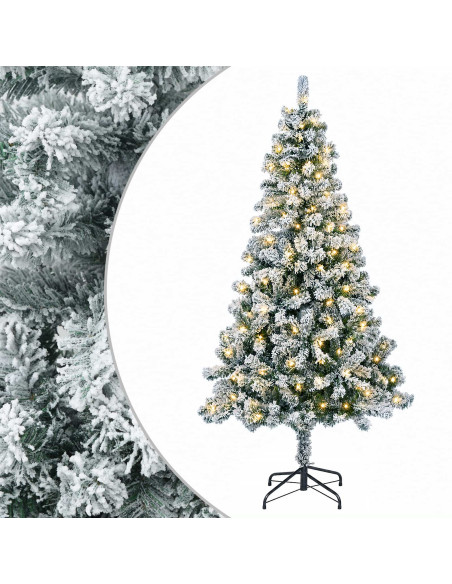 Albero di Natale Artificiale con Rami Pieghevoli 240 cm 300 LED