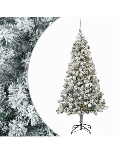 Albero di Natale Artificiale con Palline 240 cm 300 LED
