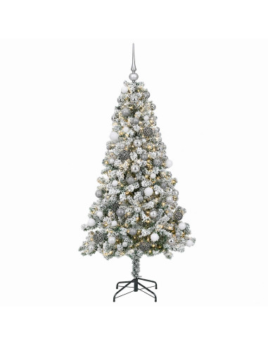 Albero di Natale Artificiale con Palline 240 cm 300 LED