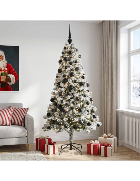 Albero di Natale Artificiale con Palline 240 cm 300 LED