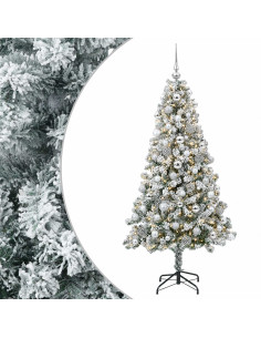 Albero di Natale Artificiale con Palline 240 cm 300 LED 2