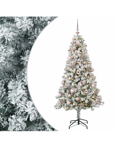 Albero di Natale Artificiale con Palline 240 cm 300 LED