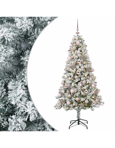 Albero di Natale Artificiale con Palline 240 cm 300 LED