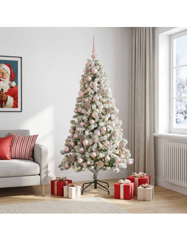 Albero di Natale Artificiale con Palline 240 cm 300 LED