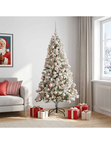 Albero di Natale Artificiale con Palline 240 cm 300 LED
