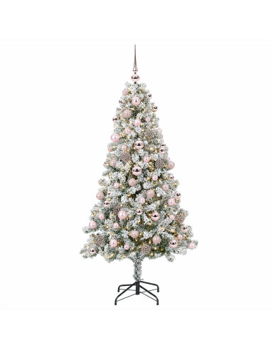 Albero di Natale Artificiale con Palline 240 cm 300 LED