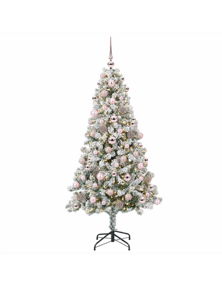 Albero di Natale Artificiale con Palline 240 cm 300 LED