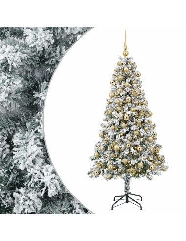 Albero di Natale Artificiale con Palline 240 cm 300 LED