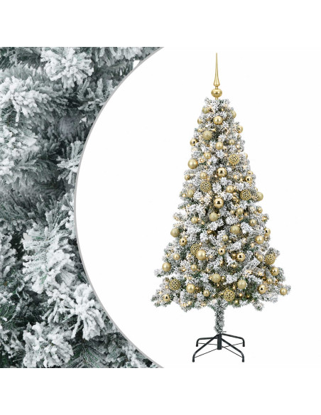 Albero di Natale Artificiale con Palline 240 cm 300 LED