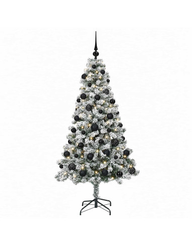 Albero di Natale Artificiale con Palline 150 cm 150 LED
